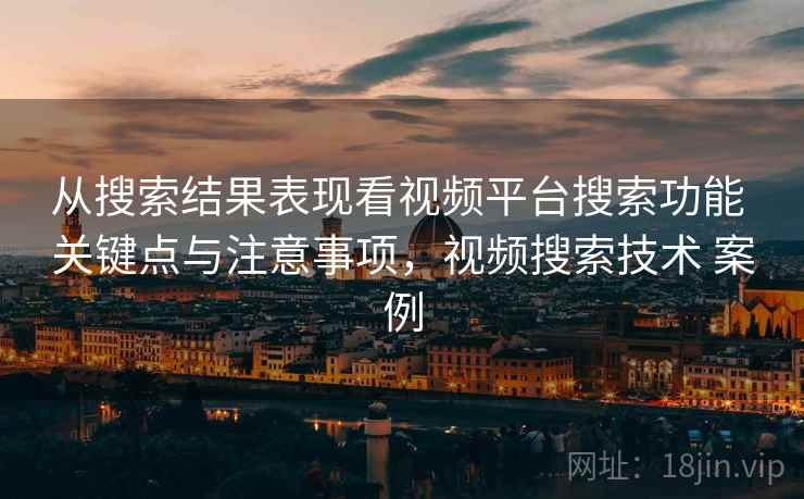 从搜索结果表现看视频平台搜索功能 关键点与注意事项，视频搜索技术 案例