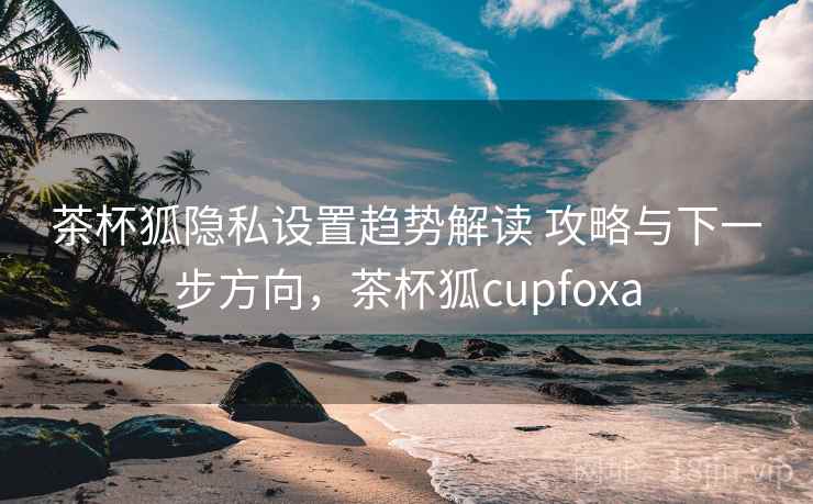 茶杯狐隐私设置趋势解读 攻略与下一步方向，茶杯狐cupfoxa